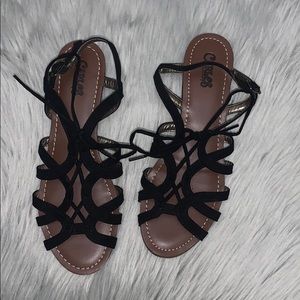 Barely Worn Black Carlos Brand Sandals